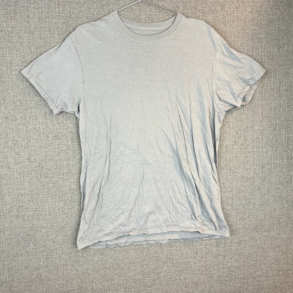George‎ Mens Gray Crew Neck Short Sleeve T-Shirt Casual Everyday Wear Large